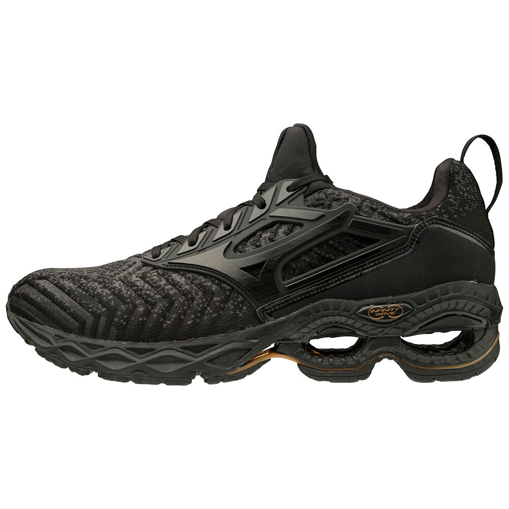 Tenis Para Correr Mizuno Wave Creation Waveknit Para Hombre Grises Oscuro/Negros 1564073-PA